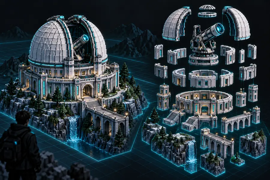 Schematic-oriented Minecraft build view